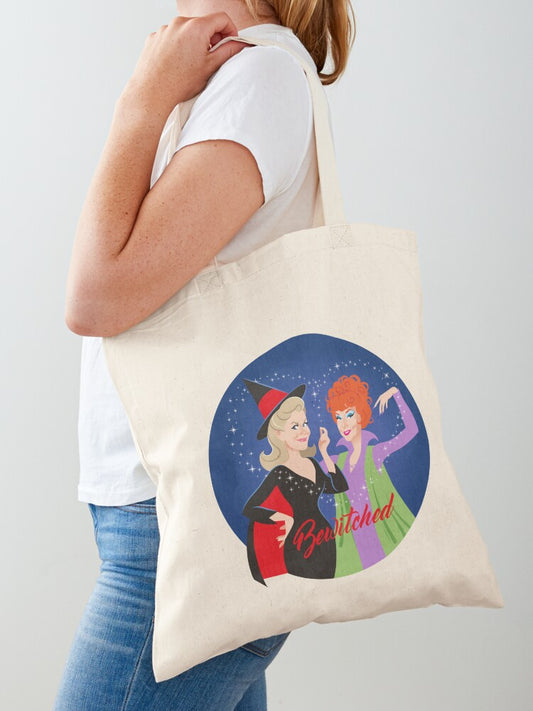 Bewitched Ladies Tote Bag | Cute Halloween Tote Bag | Reusable Eco Shopping Bag