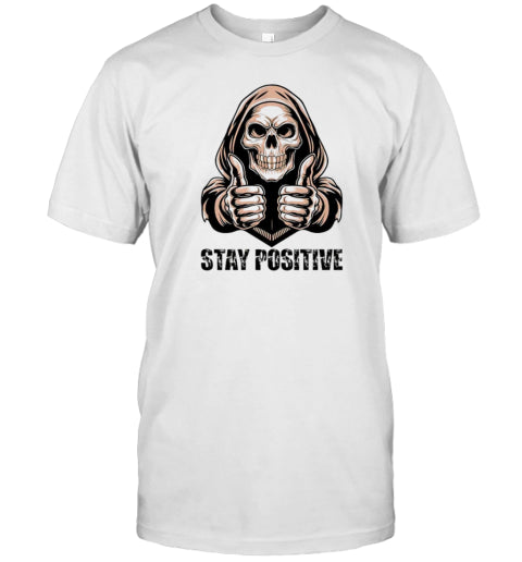 Stay Positive With Skeleton Halloween T Shirt