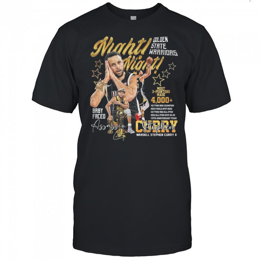 Stephen Curry x Golden State Warriors Night Night Baby Faced Assassin Shirt