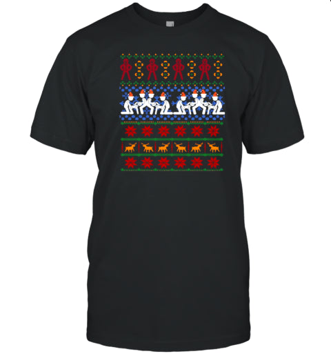 Swinger Lifestyle Threesome Ugly Christmas T Shirt