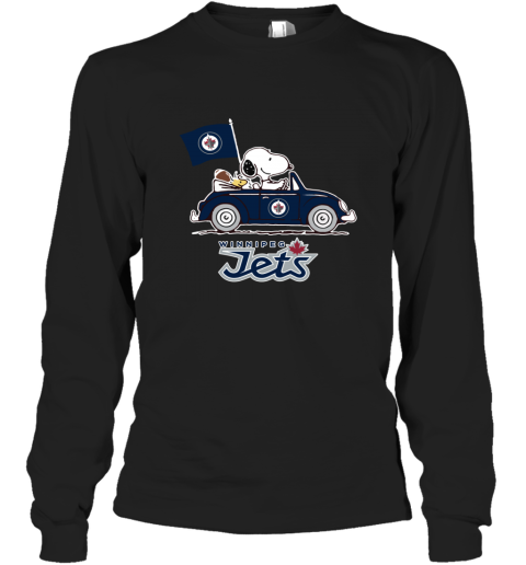 The Snoopy And Woodstock Ride The Winnipeg Jets Car Long Sleeve T Shirt