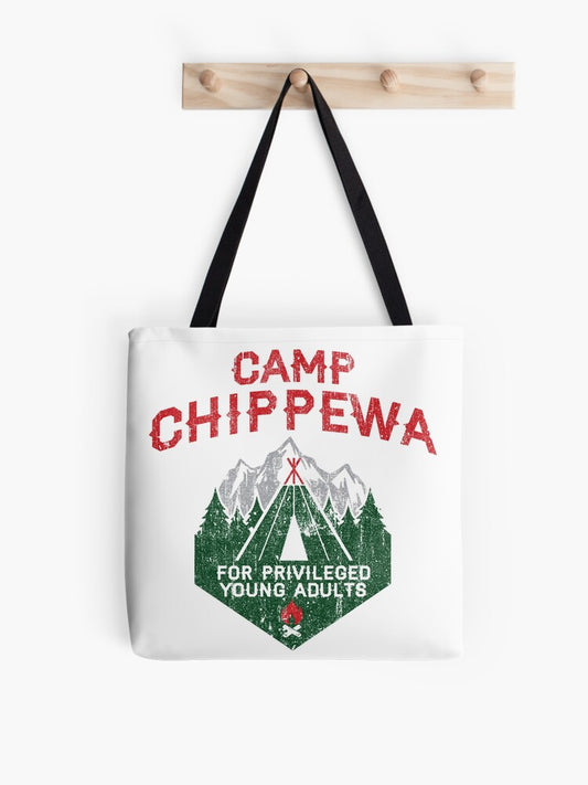 Camp Chippewa - Addam's Family Values Tote Bag | Cute Halloween Tote Bag | Reusable Eco Shopping Bag