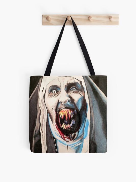 Valak The Nun Of The Conjuring Tote Bag | Cute Halloween Tote Bag | Reusable Eco Shopping Bag