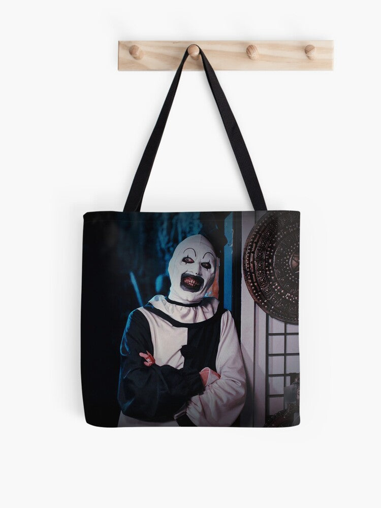 Art The Clown Says Cheeese Tote Bag | Cute Halloween Tote Bag | Reusable Eco Shopping Bag