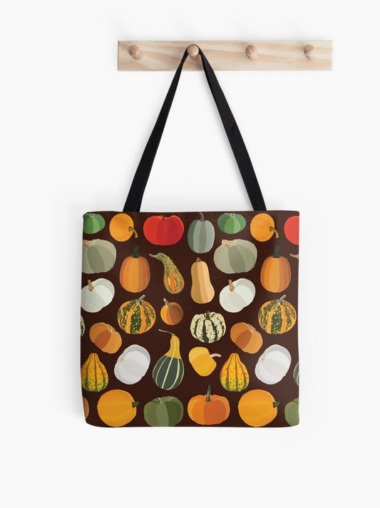 Pumpkins Tote Bag | Cute Halloween Tote Bag | Reusable Eco Shopping Bag