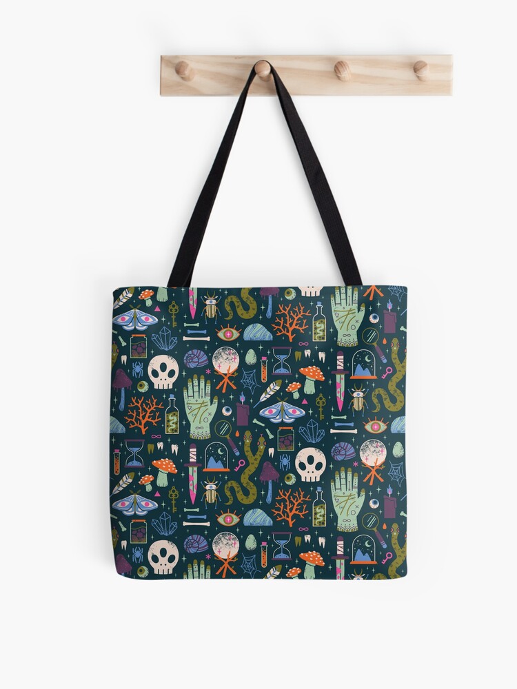 Curiosities Tote Bag | Cute Halloween Tote Bag | Reusable Eco Shopping Bag