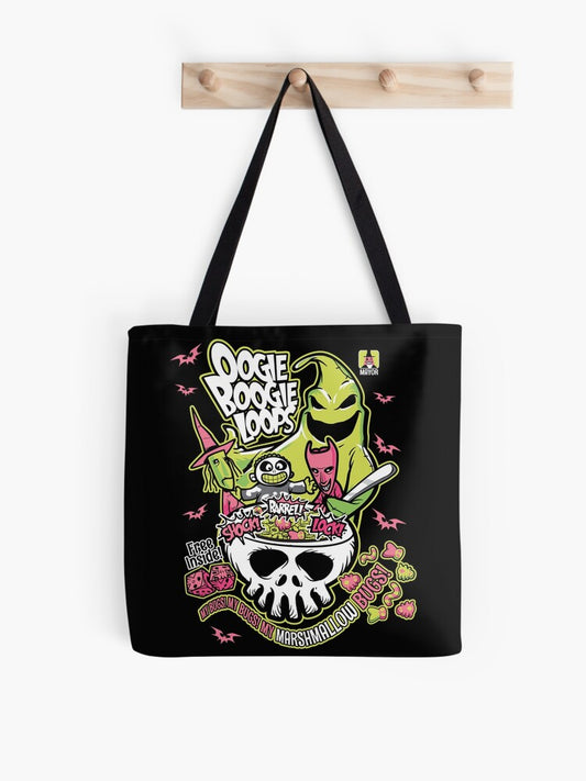 Oogie Boogie Loops Tote Bag | Cute Halloween Tote Bag | Reusable Eco Shopping Bag