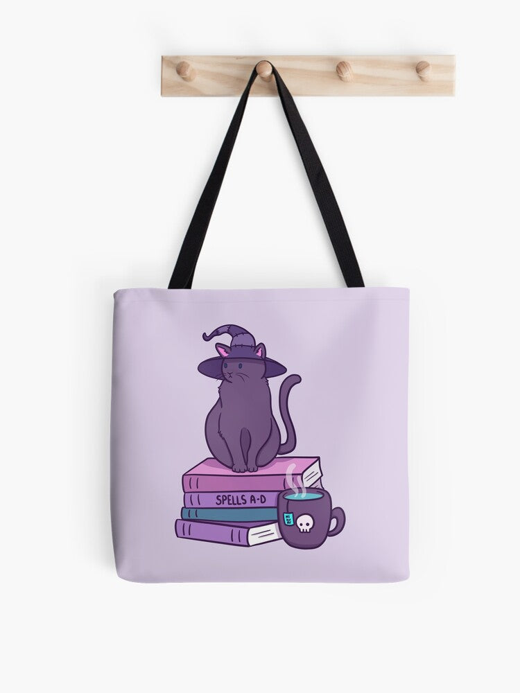 Feline Familiar Nikury Tote Bag | Cute Halloween Tote Bag | Reusable Eco Shopping Bag