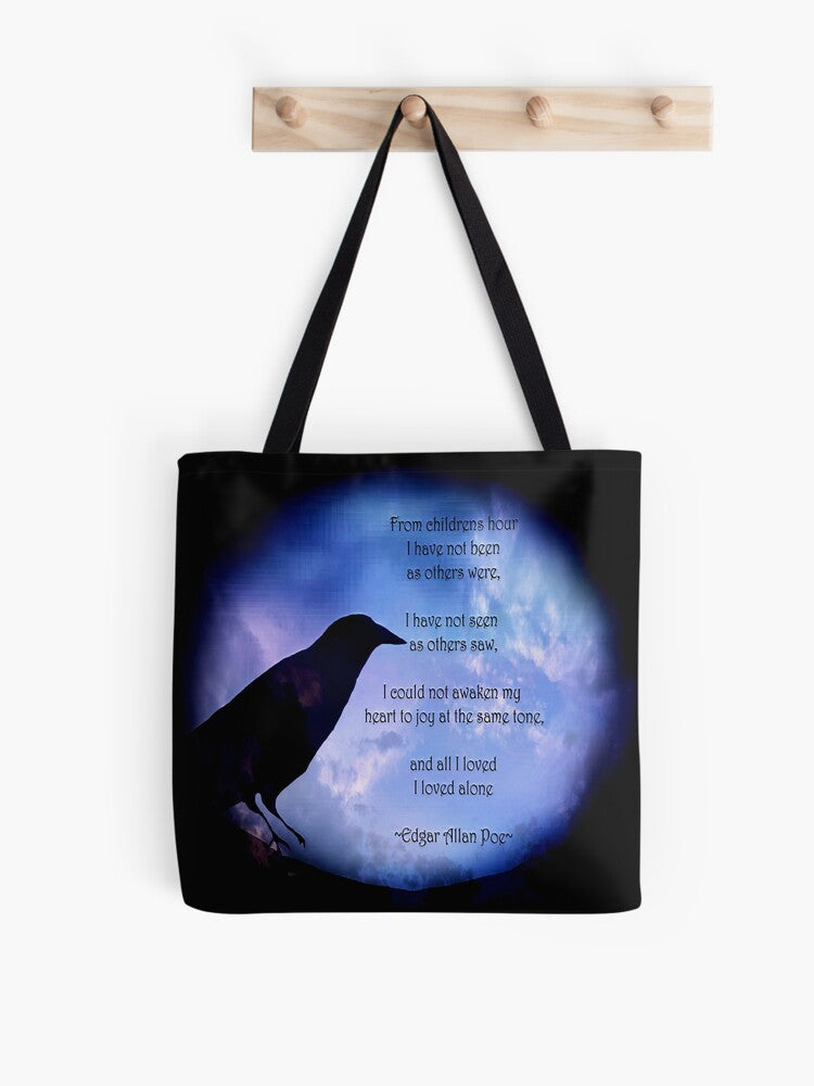 Poe-i Loved Alone-2 Tote Bag | Cute Halloween Tote Bag | Reusable Eco Shopping Bag