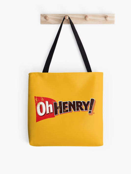 Oh Henry T-shirt Tote Bag | Cute Halloween Tote Bag | Reusable Eco Shopping Bag
