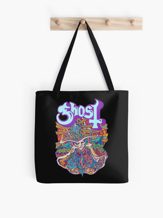 Ghost Halloween Vintage Tote Bag | Spooky Halloween Tote Bag | Trendy Reusable Bag