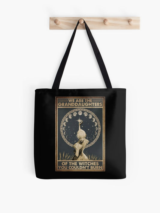 We Are The Granddaughters Of The Witches You Could Not Burn Tote Bag | Cute Halloween Tote Bag | Reusable Eco Shopping Bag