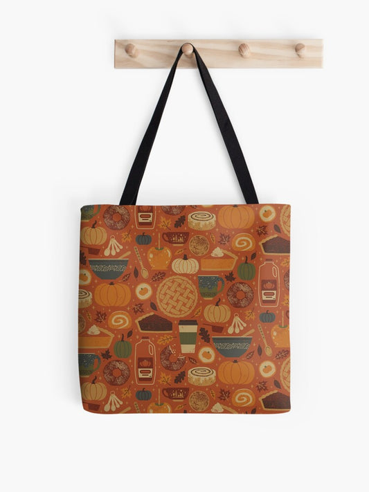 Pumpkin Spice Tote Bag | Cute Halloween Tote Bag | Reusable Eco Shopping Bag