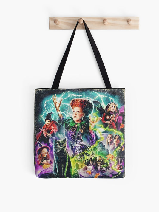 Sanderson Sisters Hocus Pocus Halloween Gift Tote Bag | Spooky Halloween Tote Bag | Trendy Reusable Bag