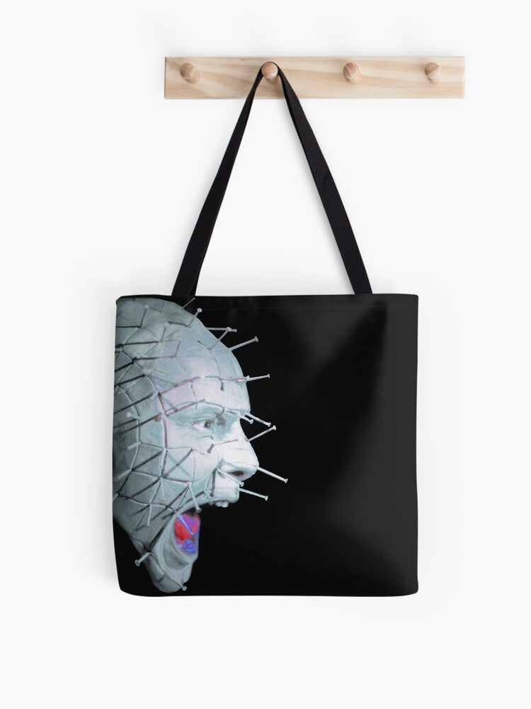 Pinhead Scream - Hellraiser Tote Bag | Cute Halloween Tote Bag | Reusable Eco Shopping Bag