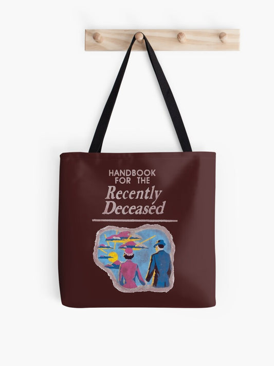 Handbook For The Recently Deceased Tote Bag | Cute Halloween Tote Bag | Reusable Eco Shopping Bag