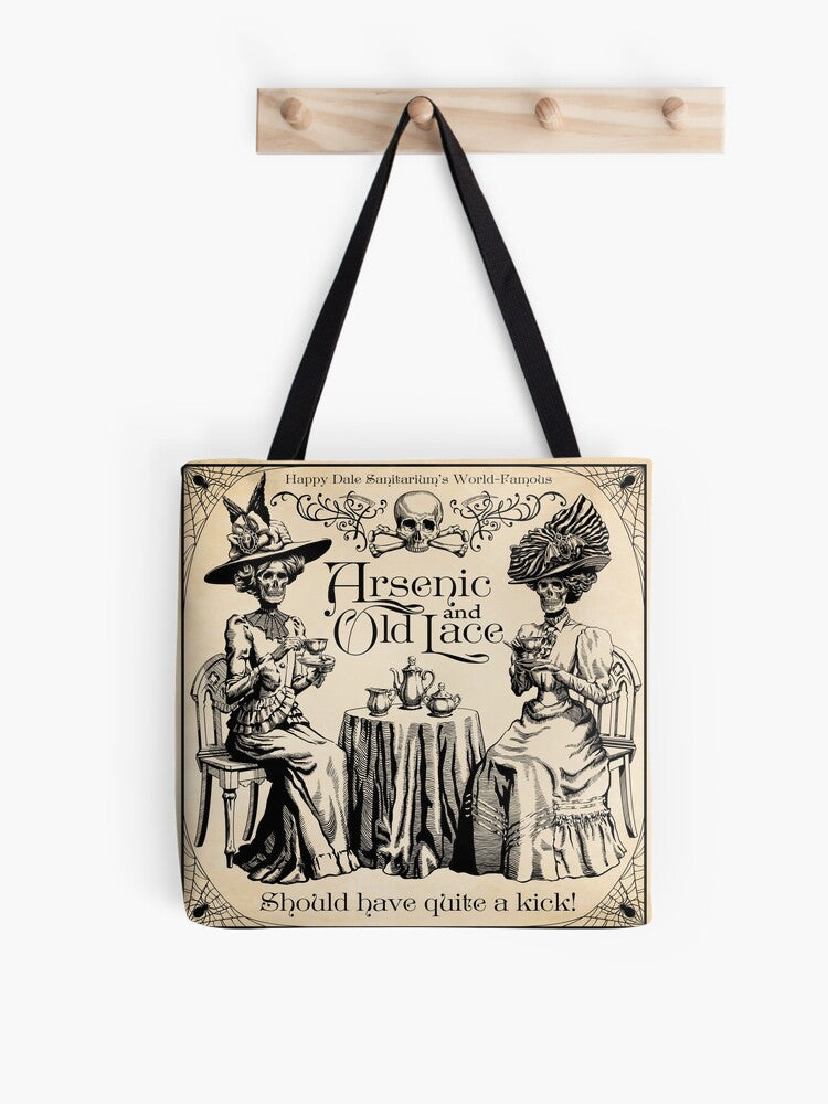 Arsenic And Old Lace Tote Bag | Cute Halloween Tote Bag | Reusable Eco Shopping Bag
