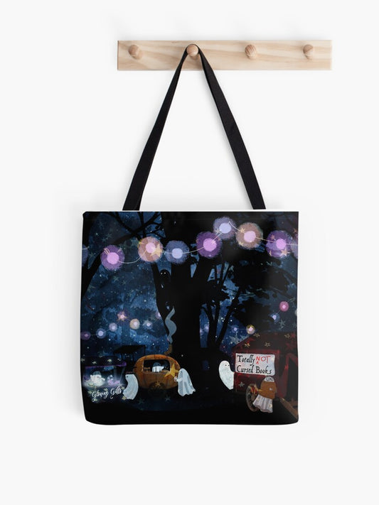 The Night Market Tote Bag | Cute Halloween Tote Bag | Reusable Eco Shopping Bag