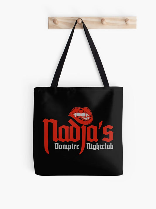 Nadja's Vampire Nightclub Tote Bag | Cute Halloween Tote Bag | Reusable Eco Shopping Bag