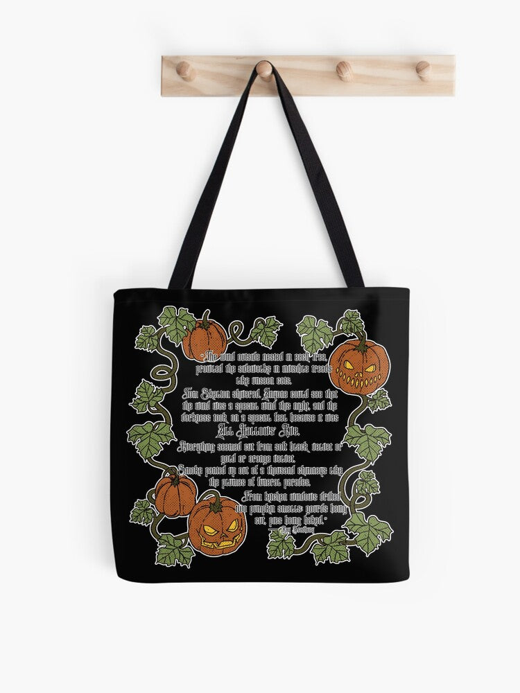 Halloween Tree Quote Ray Bradbury Halloween Nostalgia Tote Bag | Spooky Halloween Tote Bag | Trendy Reusable Bag