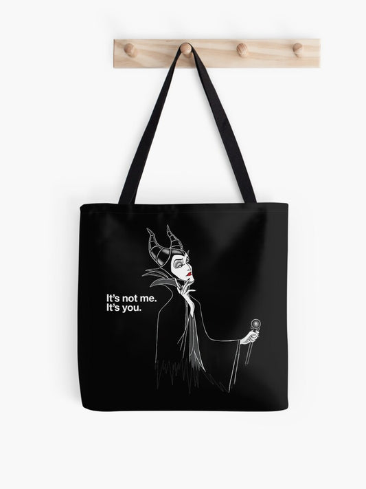 Villains Maleficent It's Not Me It's You V-neck Tote Bag | Cute Halloween Tote Bag | Reusable Eco Shopping Bag