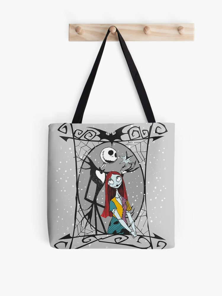 Jack Skellington And Sally The Nightmare Before Christmas Tote Bag | Cute Halloween Tote Bag | Reusable Eco Shopping Bag