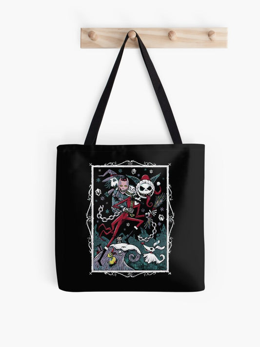 Jack Vom Krampus Halloween Gift Tote Bag | Spooky Halloween Tote Bag | Trendy Reusable Bag