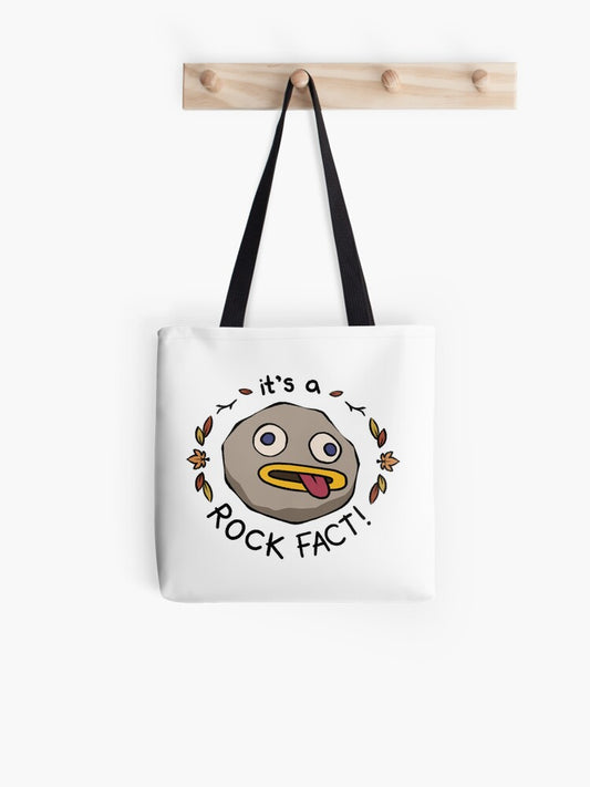 Rock Fact Tote Bag | Cute Halloween Tote Bag | Reusable Eco Shopping Bag