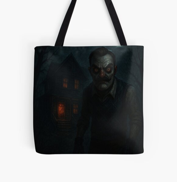 The Chase Hello Neighbor Fan Art Tote Bag | Cute Halloween Tote Bag | Reusable Eco Shopping Bag