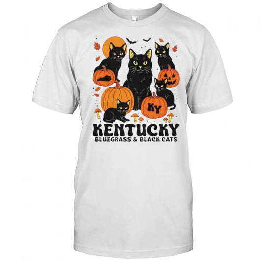 The Bluegrass And Black Cats Halloween Pumpkin T Shirt