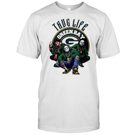 Thug Life Green Bay Freddy Jason Michael Myers Halloween Packers shirt