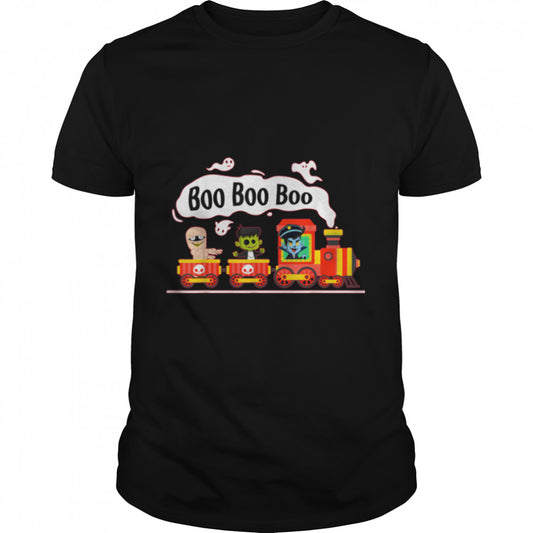 Train Halloween Boys Skeleton Zombie Scary Pumpkin Mummy T Shirt B0BB2R9GJS