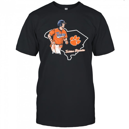 Tristan Bissetta Clemson Tigers Baseball State NCAA Division I 2025 t shirt