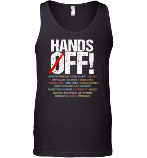 Hands Off Medicaid Medicare Social Security Tank Top