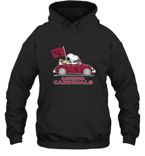The Snoopy And Woodstock Ride The Arizona Cardinals Car Hoodie