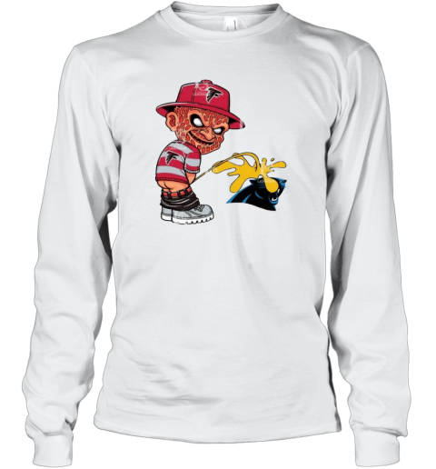 Freddy Krueger Atlanta Falcons Piss On Carolina Panthers Long Sleeve T Shirt