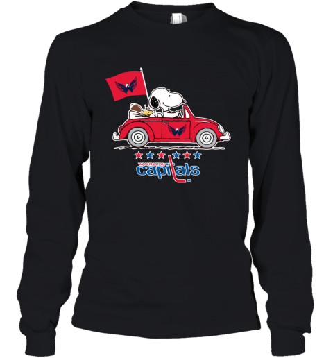 The Snoopy And Woodstock Ride The Washington Capitals Car Youth Long Sleeve