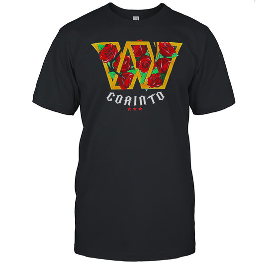 Washington Commanders Logo Roses Corinto Shirt