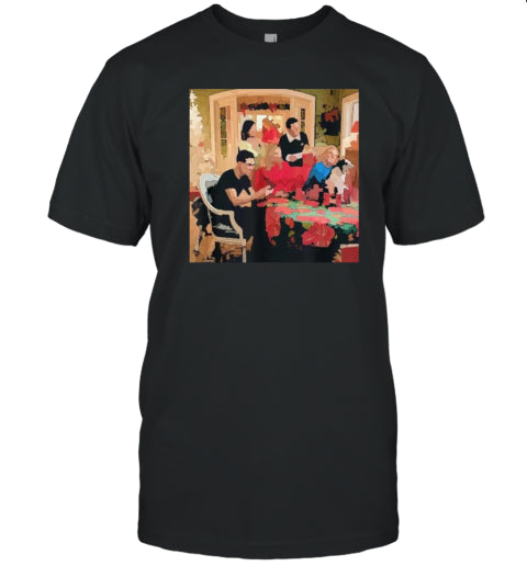 Watercolor Painting Christmas With Happy Family T Shirt