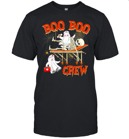 Witch Skeleton Boo Boo Crew Halloween T shirt