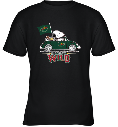 The Snoopy And Woodstock Ride The Minnesota Wilds Car Youth T Shirt