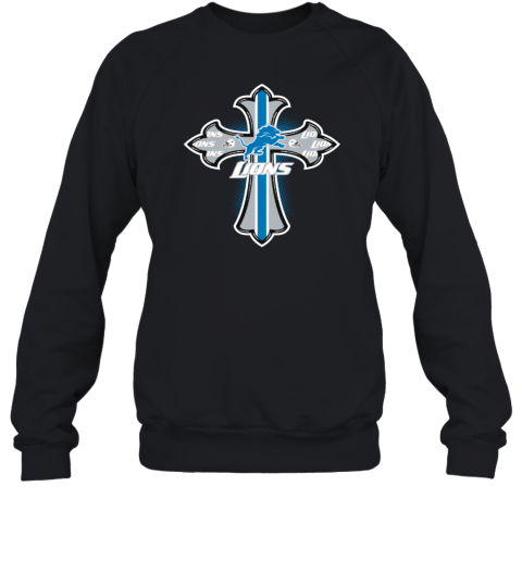 The Orange Crusader Cross Detroit Lions Sweatshirt