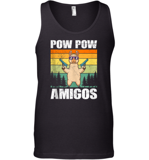 Alpaca Pow Pow Amigos Retro Lama Funny Alpacas Tank Top